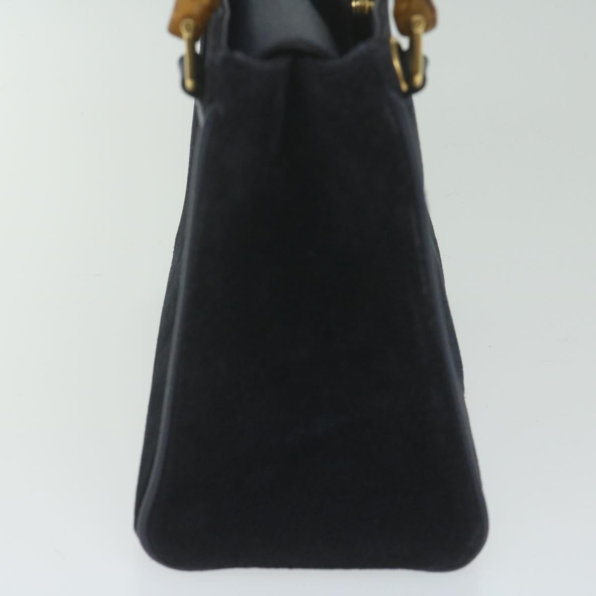 GUCCI Bamboo Hand Bag Suede 2way Navy 000 122 0316 ep2792