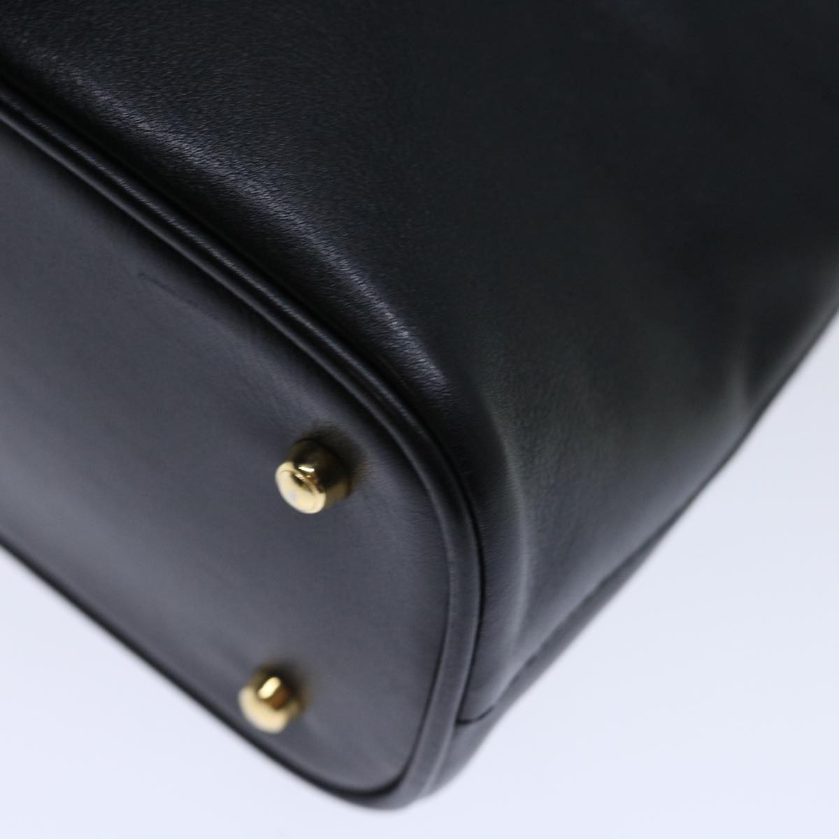 GUCCI Bamboo Hand Bag Leather Black 000 122 0290 ep3934