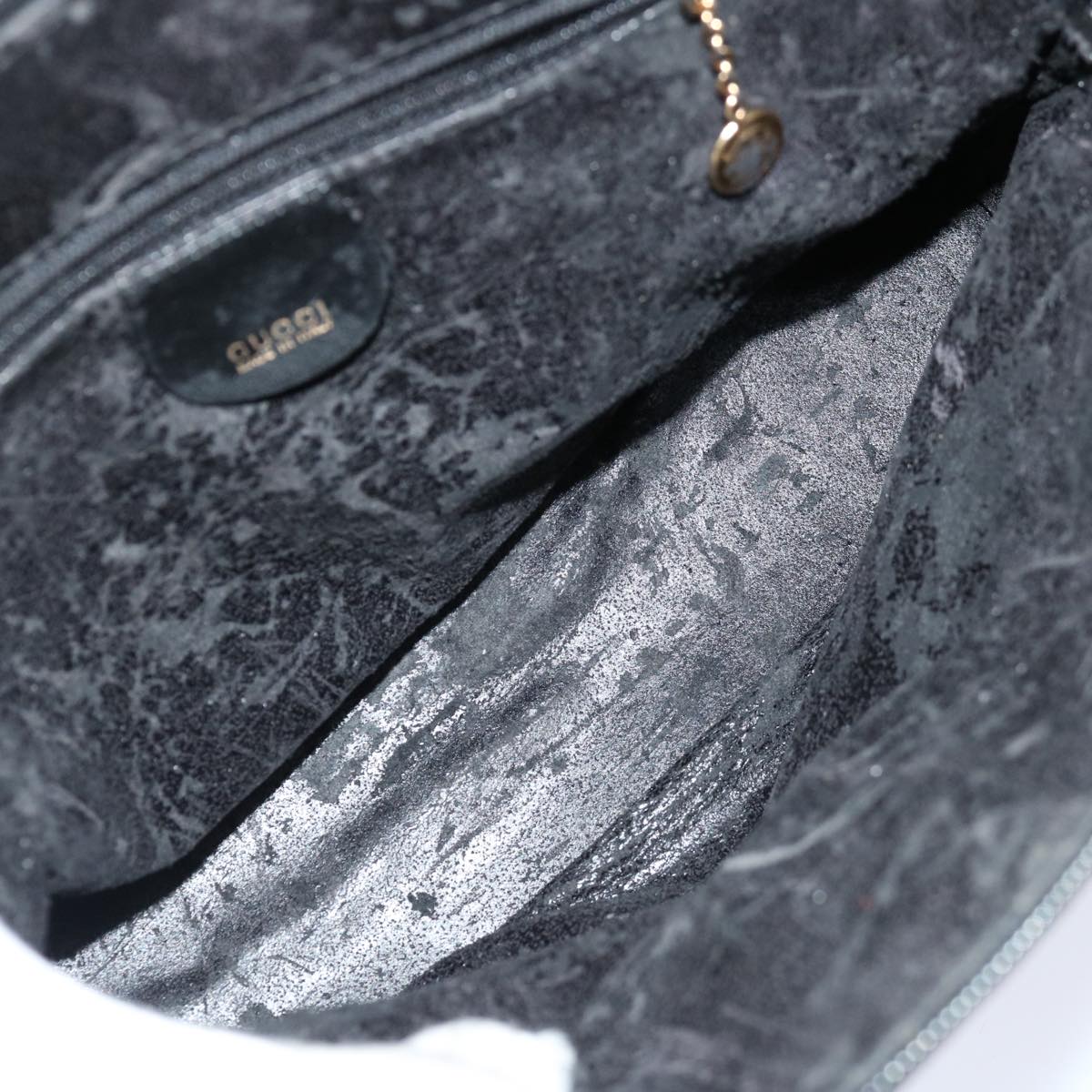 GUCCI Bamboo Hand Bag Leather Black 000 122 0290 ep3934
