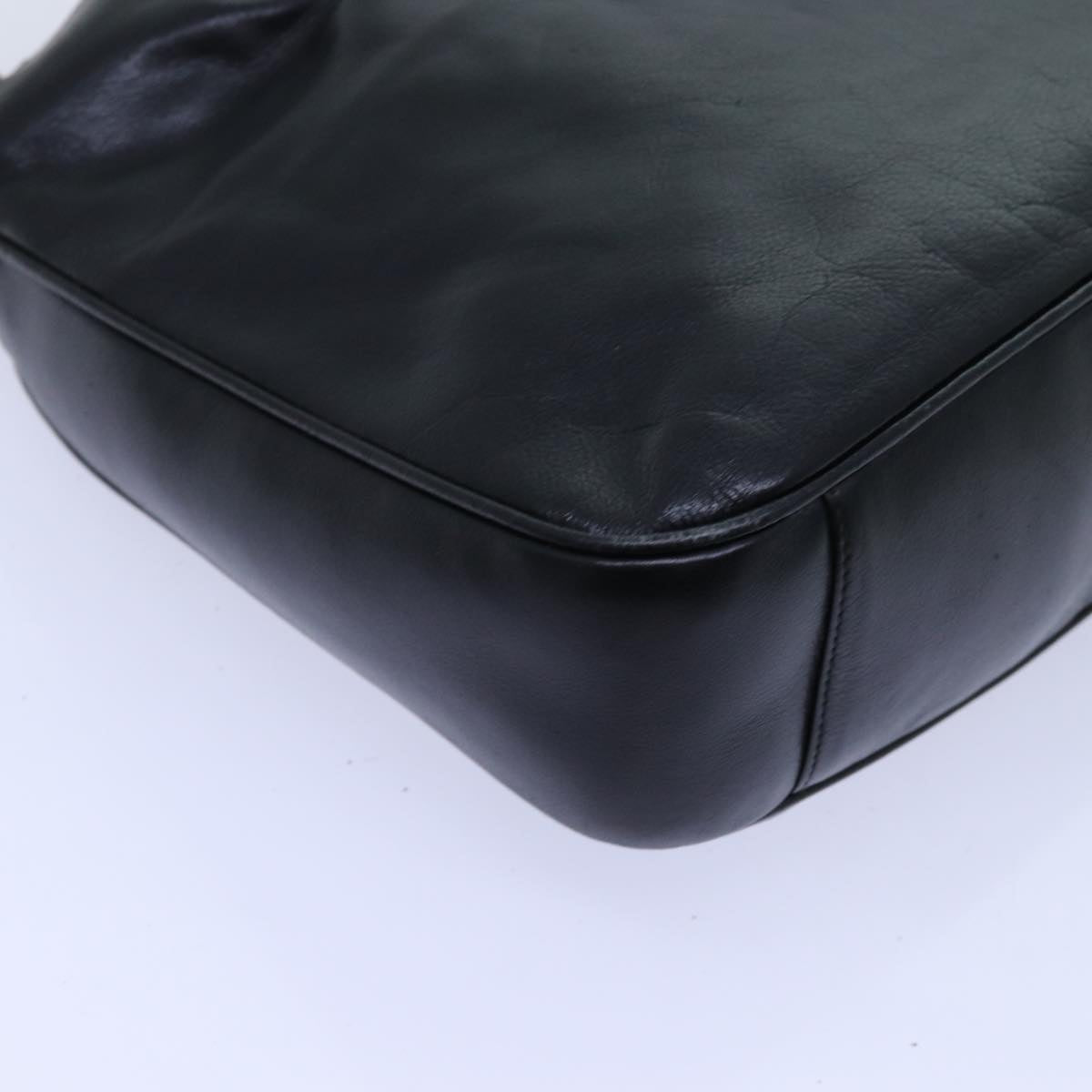 GUCCI Bamboo Hand Bag Leather 2way Black ep3954