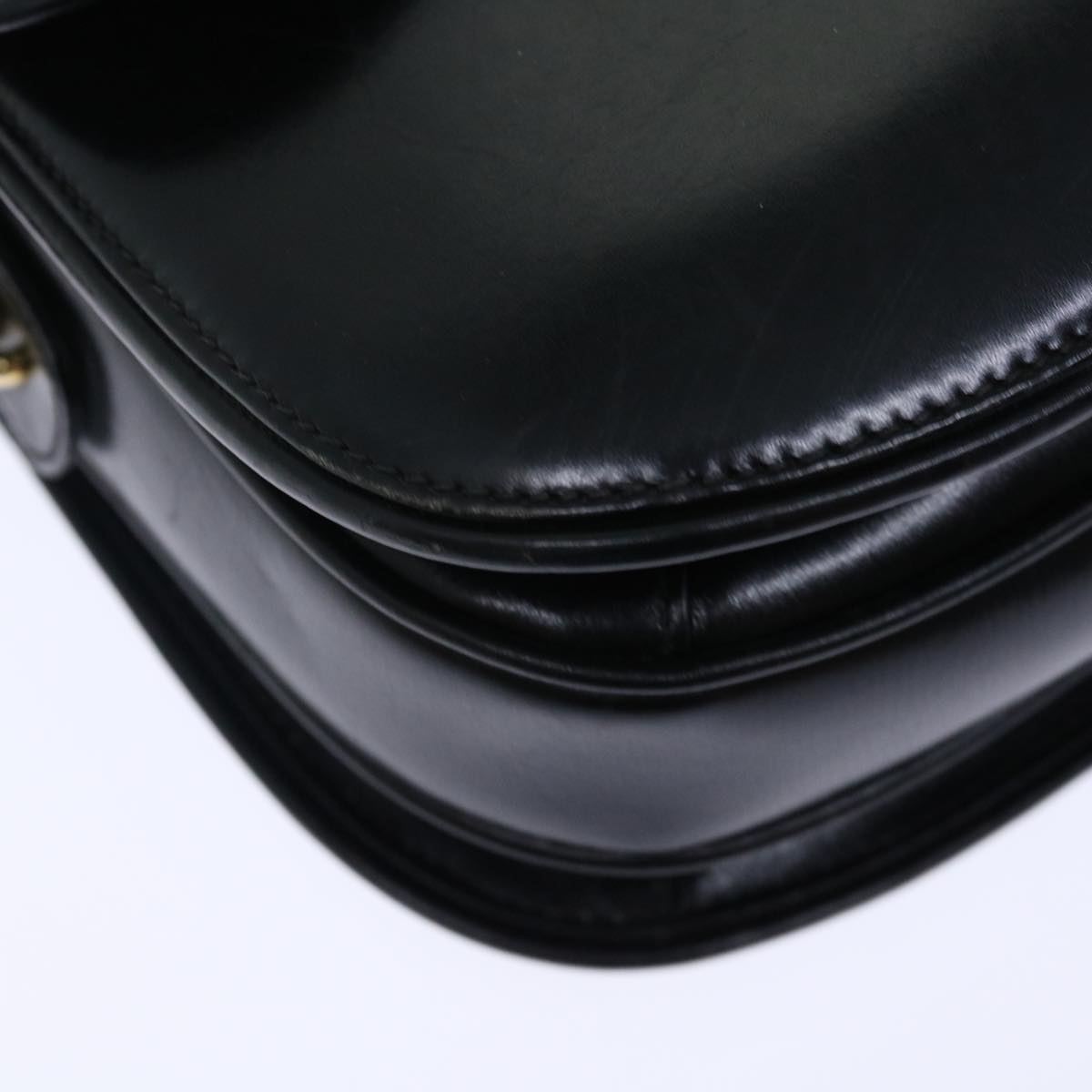 GUCCI Shoulder Bag Leather Black ep3958
