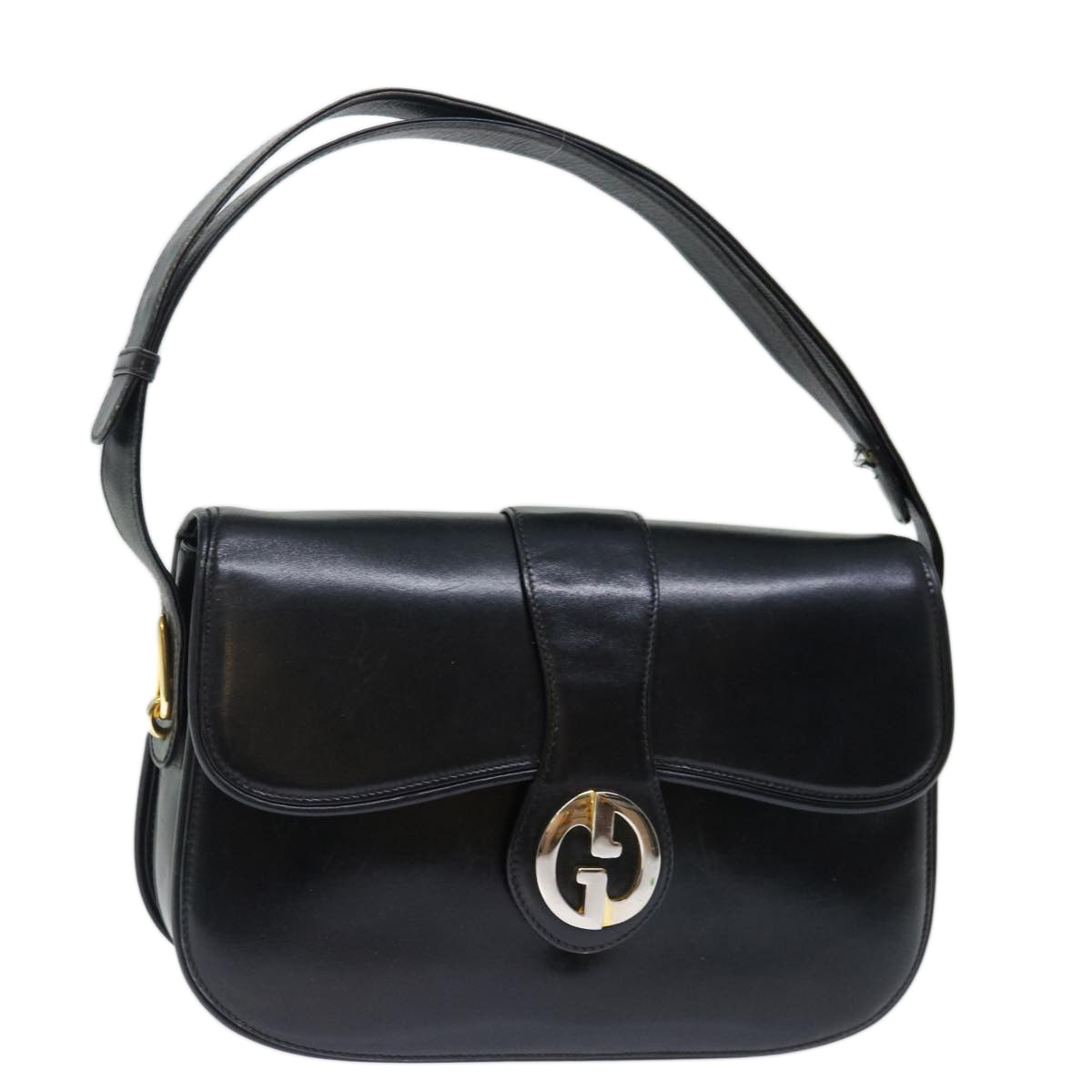 GUCCI Shoulder Bag Leather Black ep3958