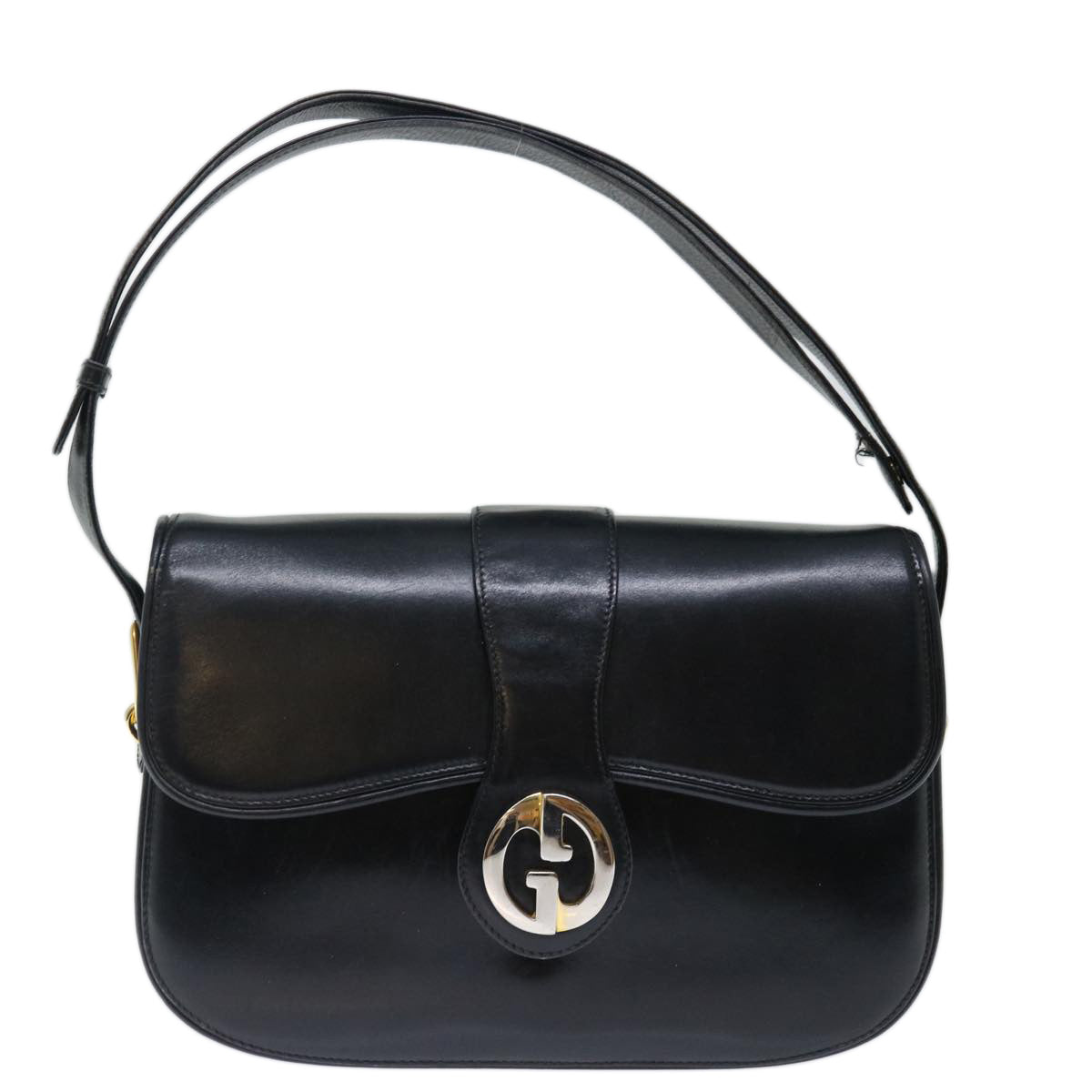 GUCCI Shoulder Bag Leather Black ep3958