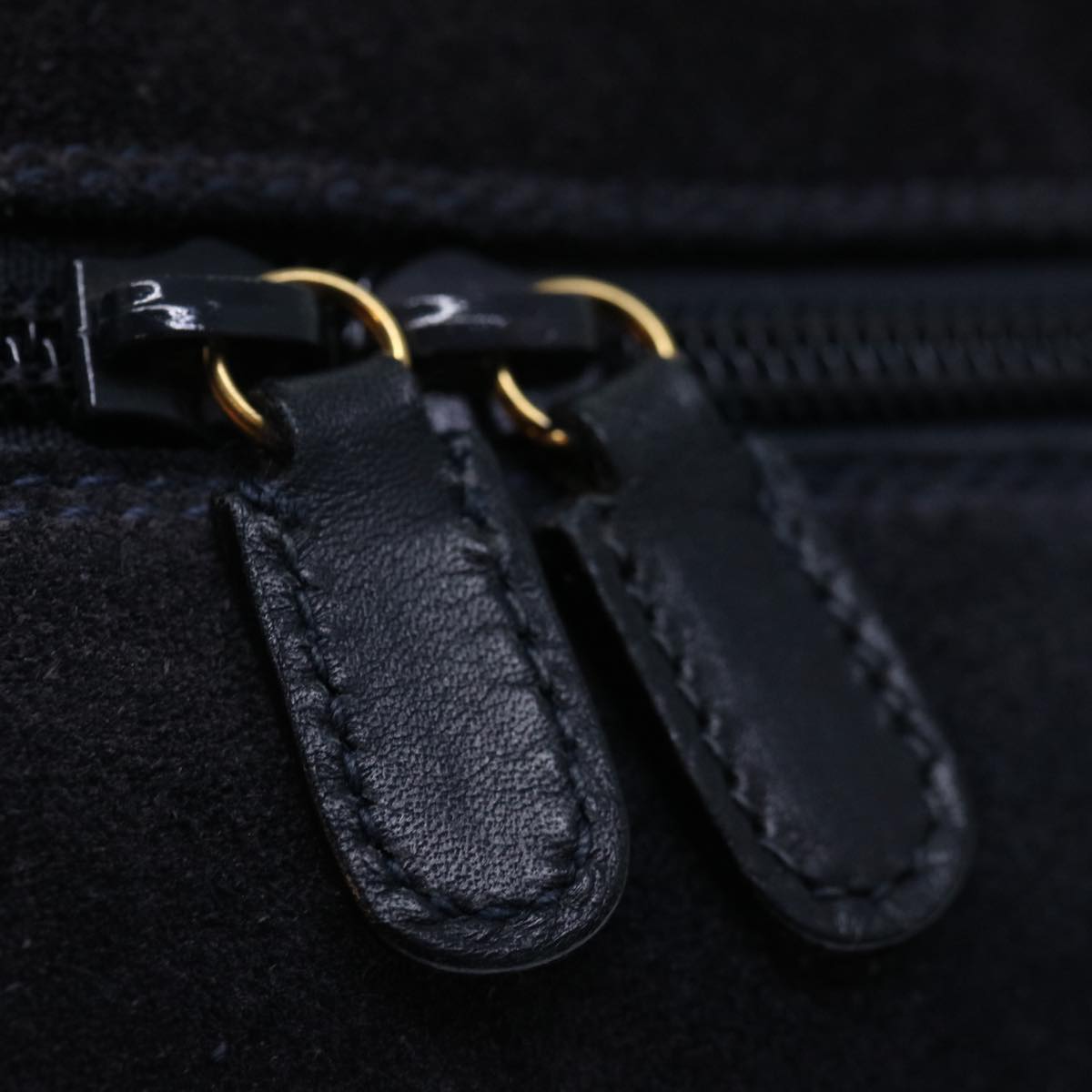 GUCCI Vanity Cosmetic Pouch Suede Navy 032 1705 0140 ep3985