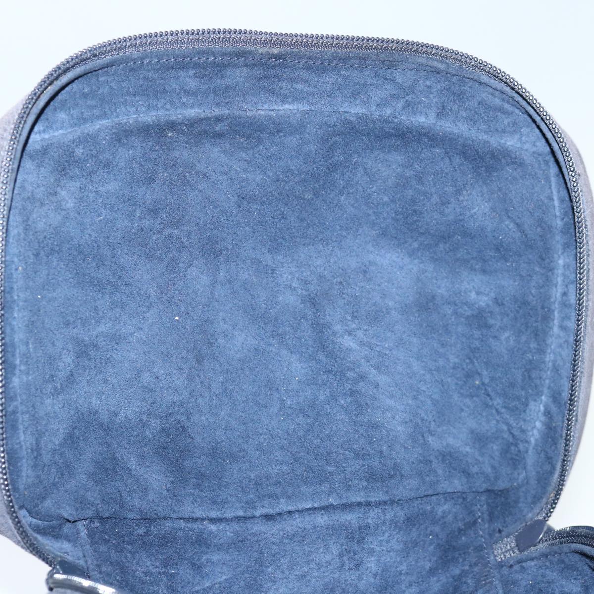 GUCCI Vanity Cosmetic Pouch Suede Navy 032 1705 0140 ep3985