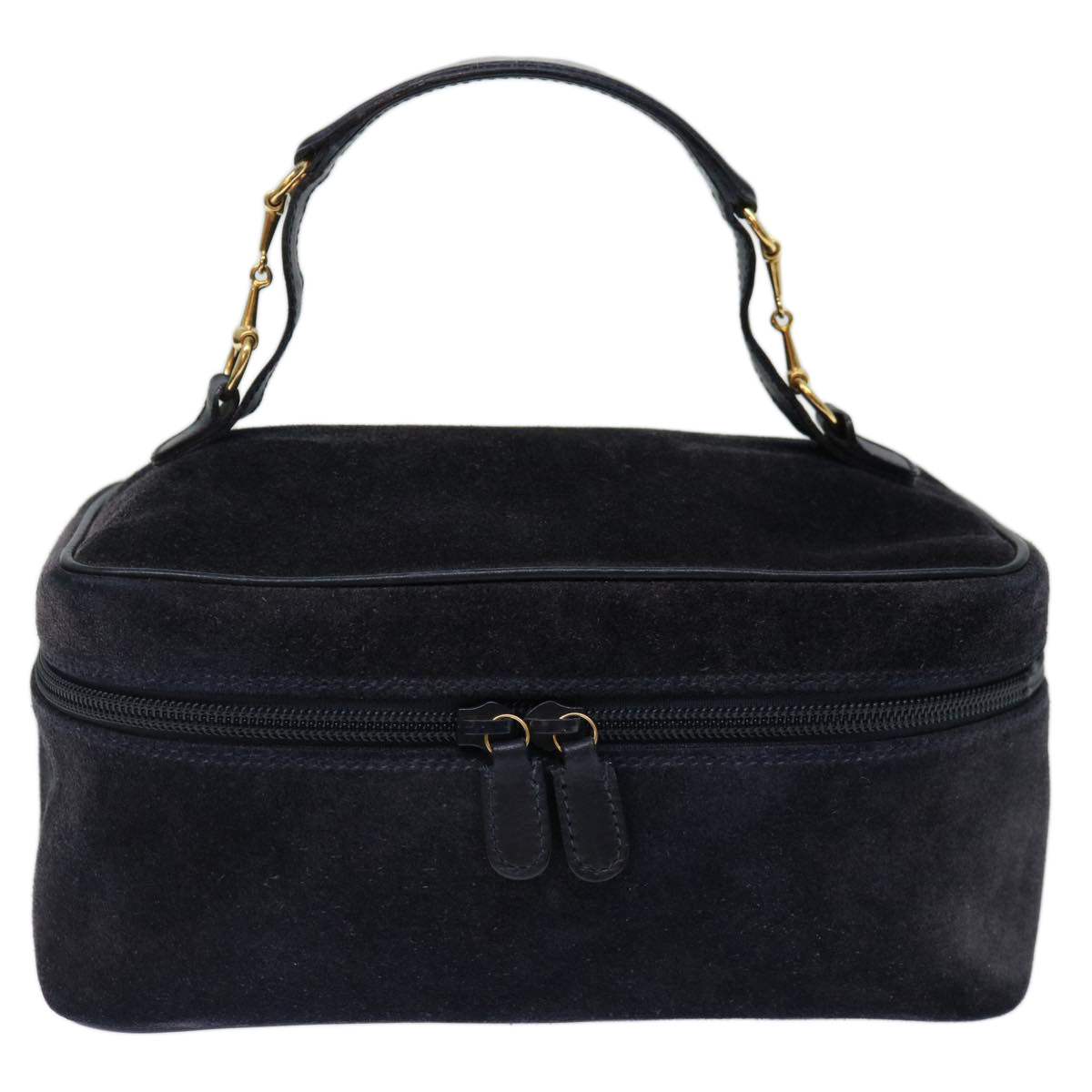 GUCCI Vanity Cosmetic Pouch Suede Navy 032 1705 0140 ep3985