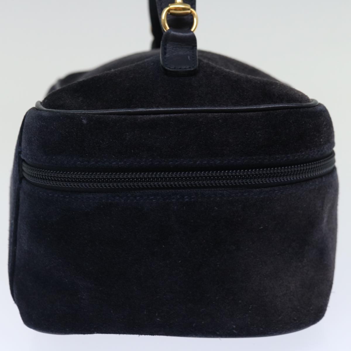 GUCCI Vanity Cosmetic Pouch Suede Navy 032 1705 0140 ep3985