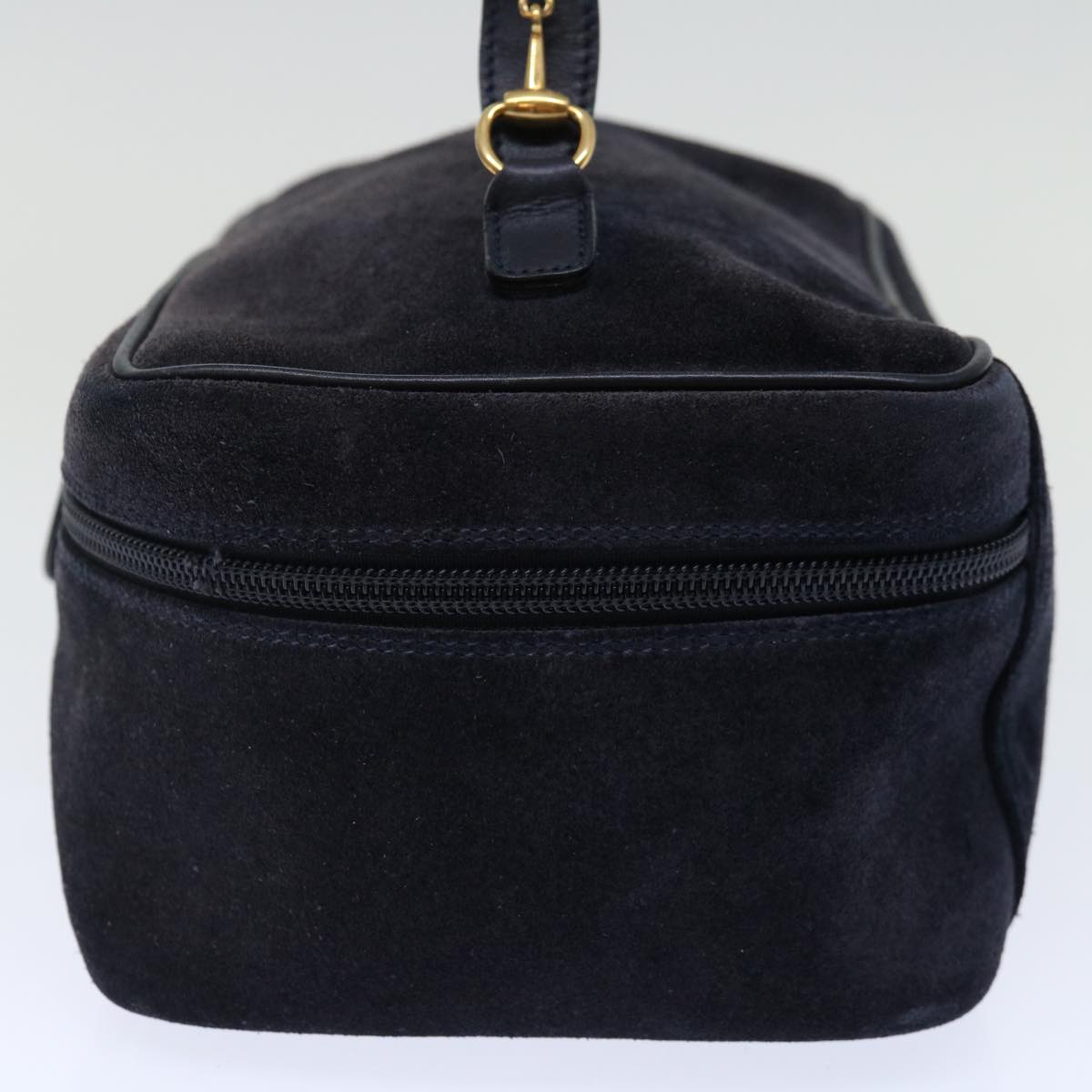 GUCCI Vanity Cosmetic Pouch Suede Navy 032 1705 0140 ep3985