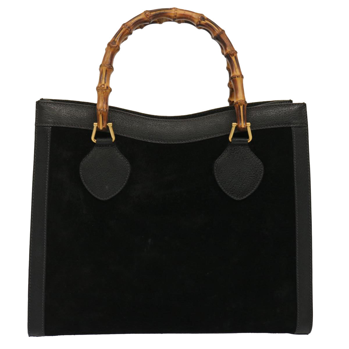 GUCCI Bamboo Hand Bag Suede Black 002 1095 0260 ep4006