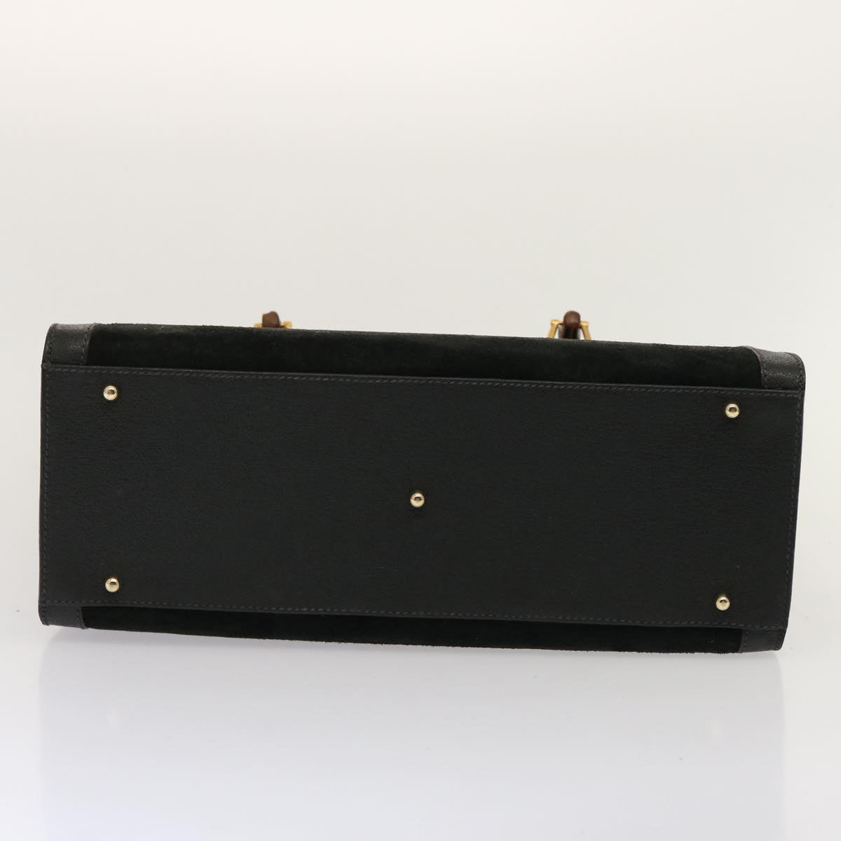 GUCCI Bamboo Hand Bag Suede Black 002 1095 0260 ep4006