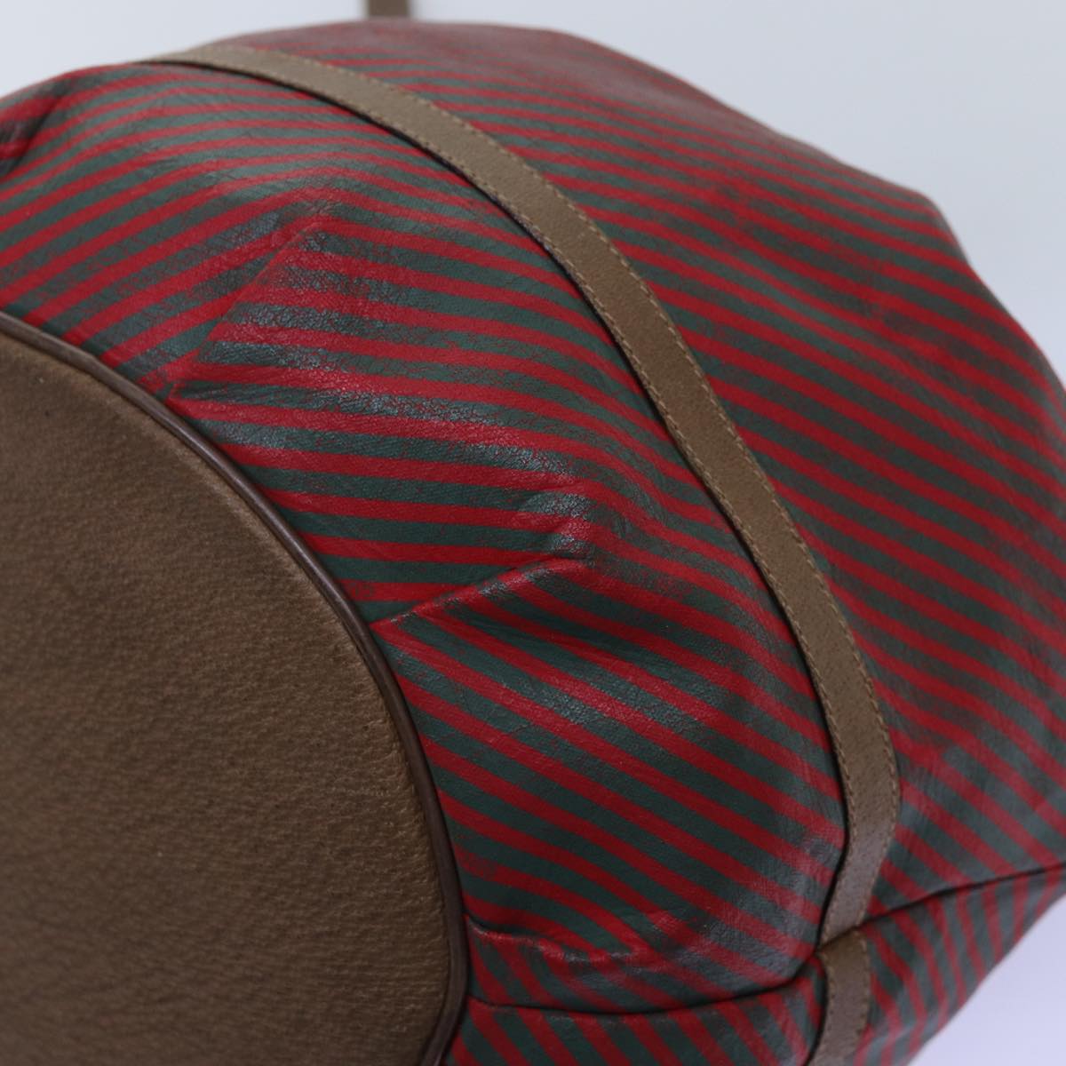 GUCCI Shoulder Bag Coated Canvas Red Green ep4031