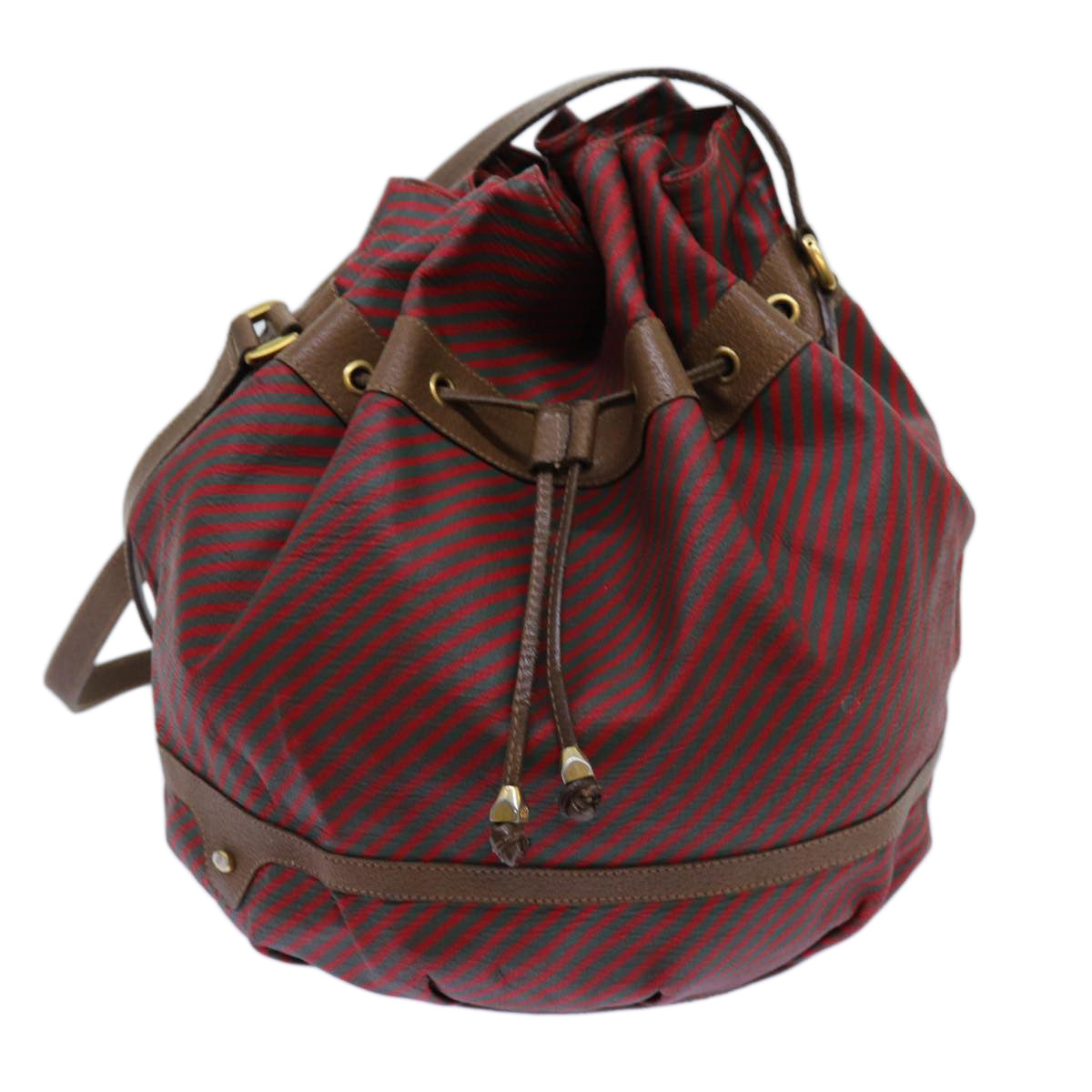 GUCCI Shoulder Bag Coated Canvas Red Green ep4031