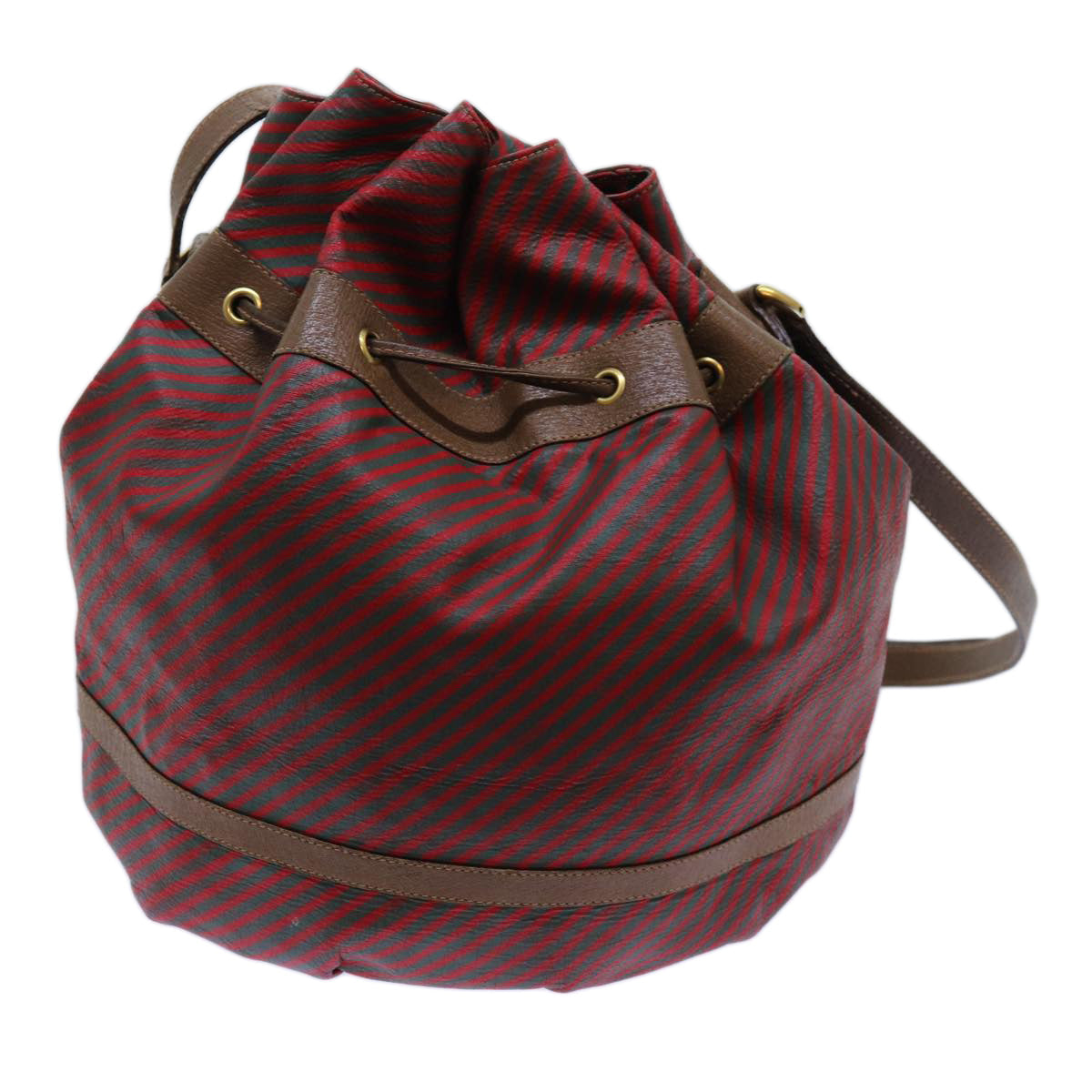GUCCI Shoulder Bag Coated Canvas Red Green ep4031