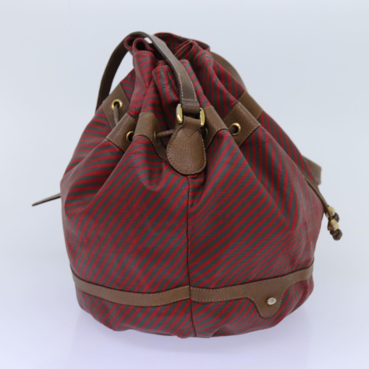 GUCCI Shoulder Bag Coated Canvas Red Green ep4031