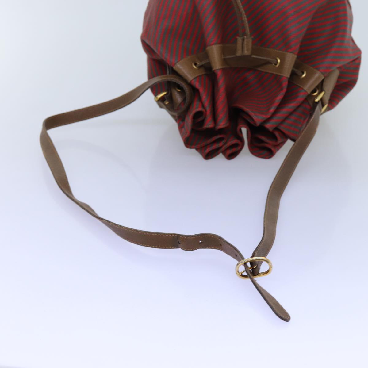 GUCCI Shoulder Bag Coated Canvas Red Green ep4031