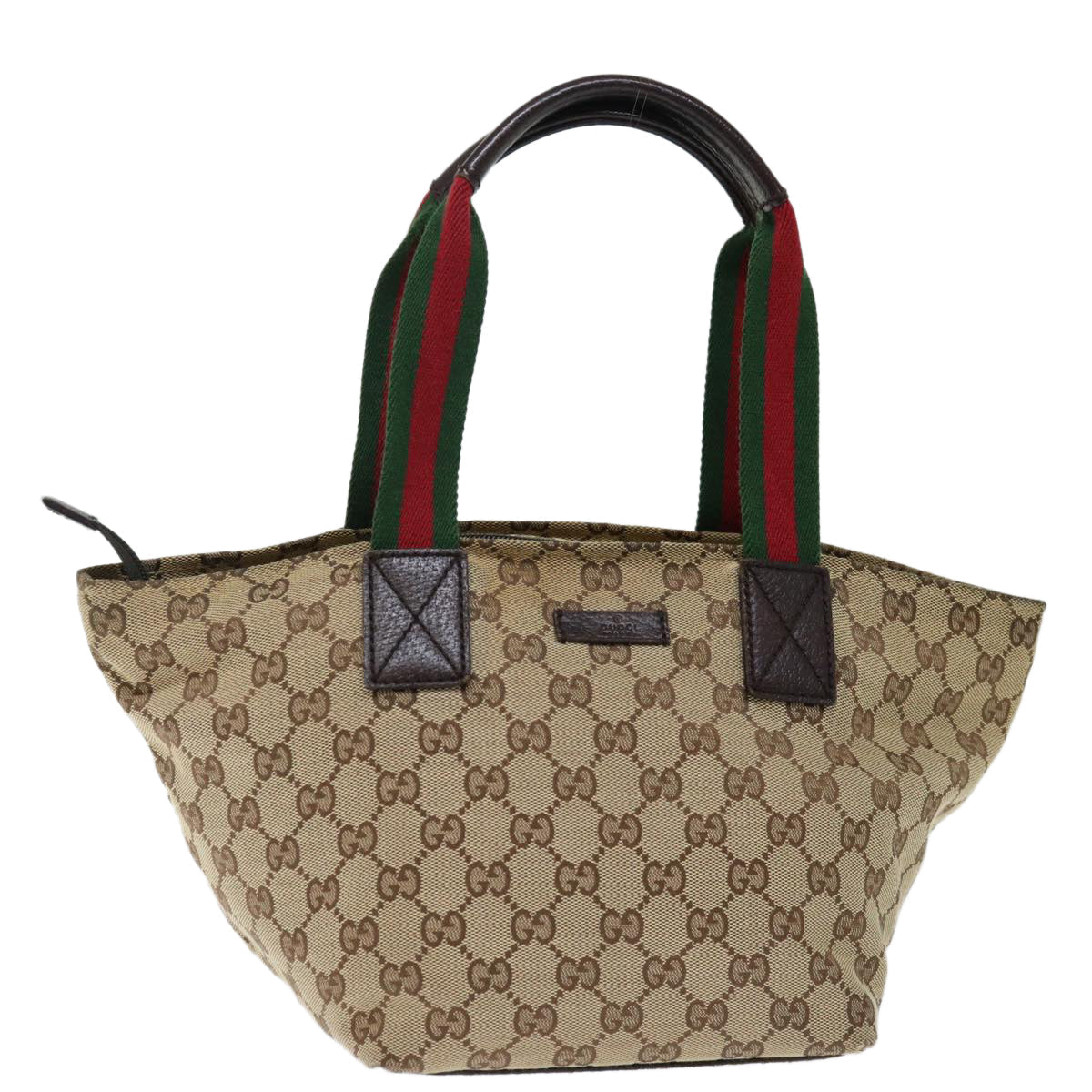 GUCCI GG Canvas Web Sherry Line Hand Bag Beige Red Green 181228 ep4035