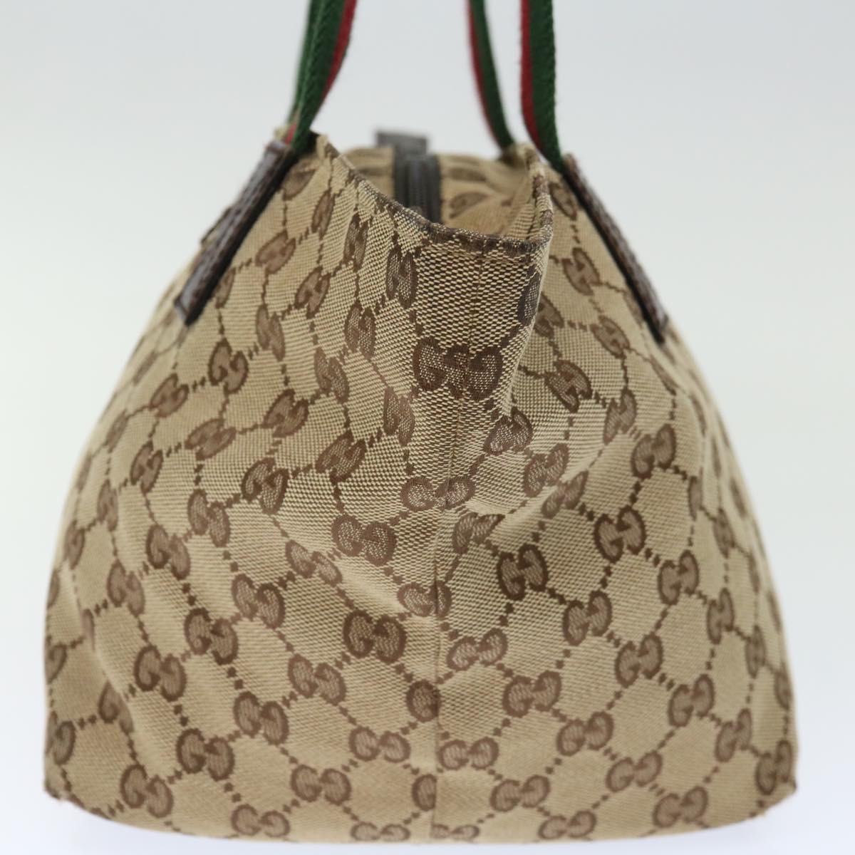 GUCCI GG Canvas Web Sherry Line Hand Bag Beige Red Green 181228 ep4035