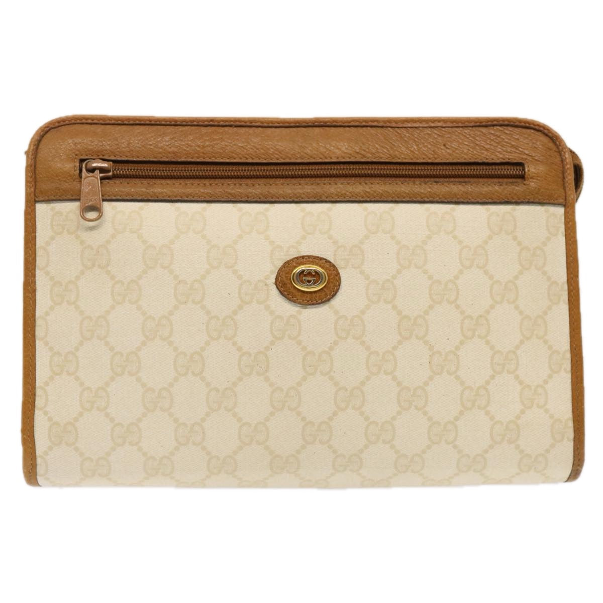 GUCCI GG Supreme Clutch Bag PVC White 97 01 037 ep4041