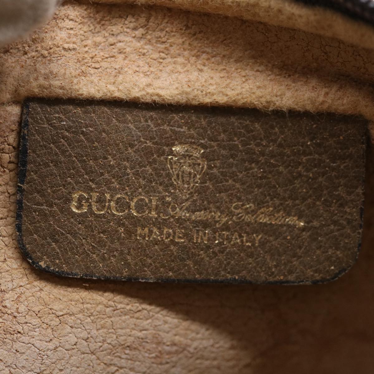 GUCCI GG Supreme Web Sherry Line Clutch Bag PVC Beige Red Green ep4046