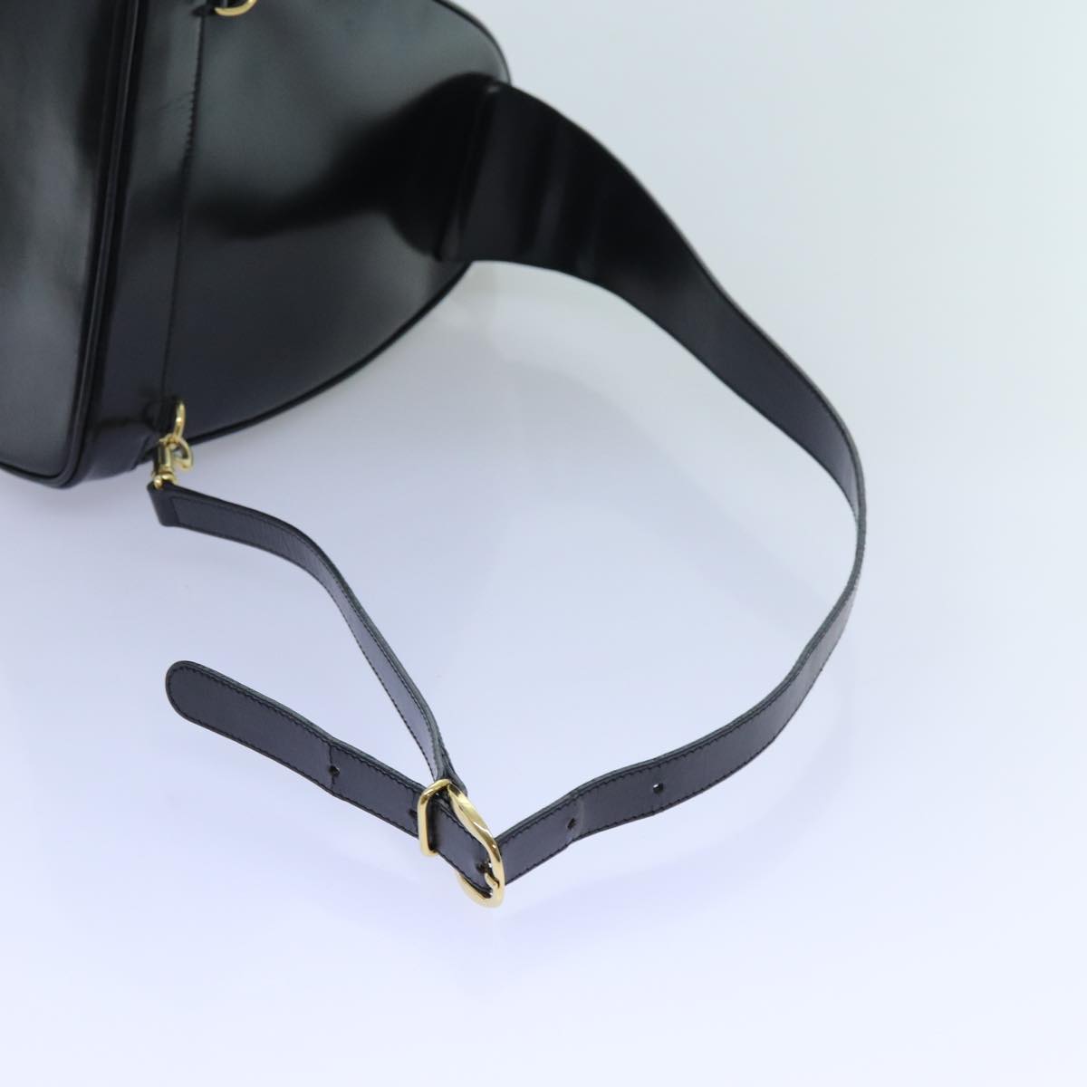 GUCCI Bamboo Body Bag Enamel Black 003 3444 0127 ep4050
