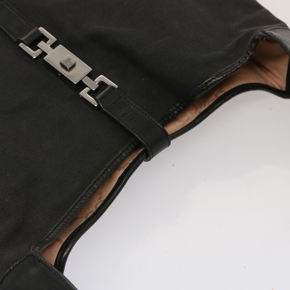 GUCCI Jackie Shoulder Bag Canvas Black 001 3346 3444 ep4070