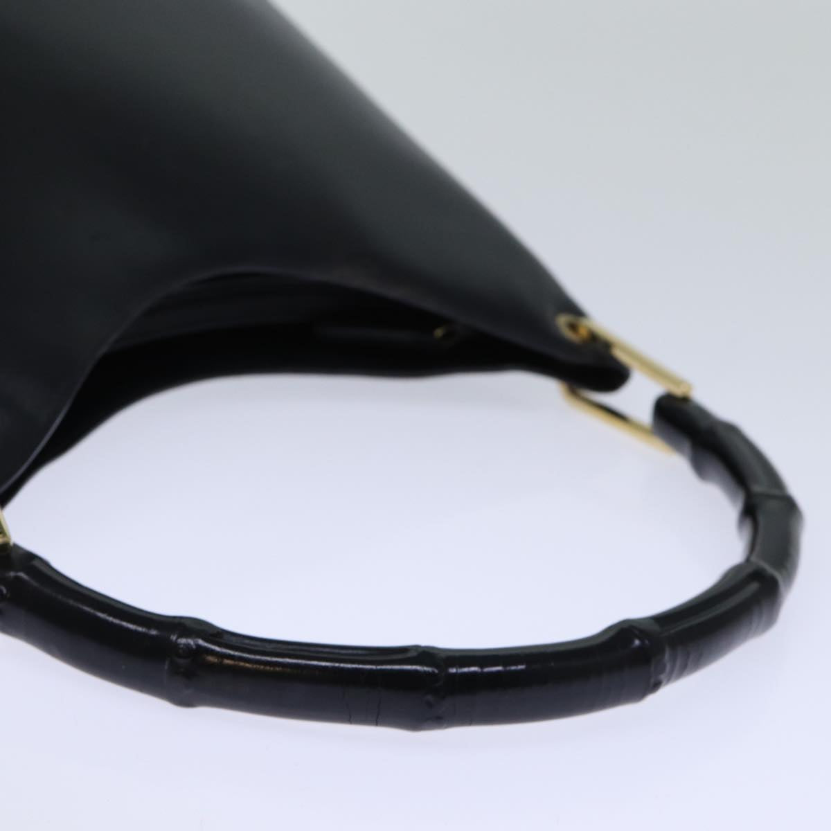 GUCCI Bamboo Shoulder Bag Leather Black 001 3007 ep4071