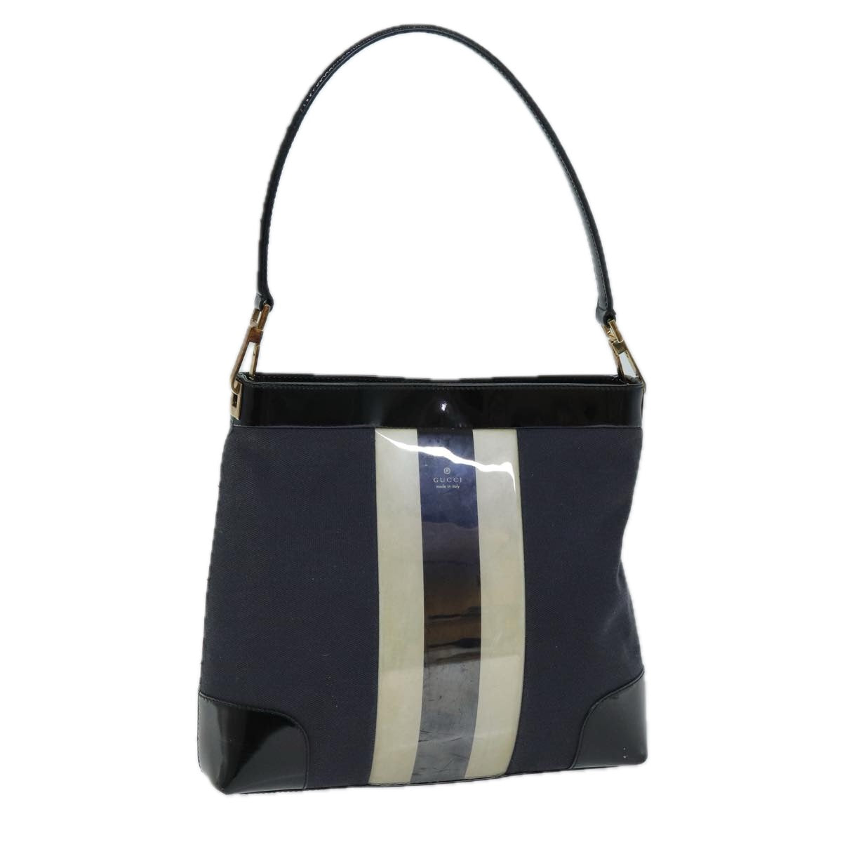 GUCCI Shoulder Bag Canvas Black White 001 4231 ep4077