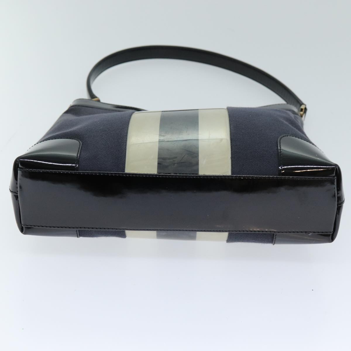 GUCCI Shoulder Bag Canvas Black White 001 4231 ep4077
