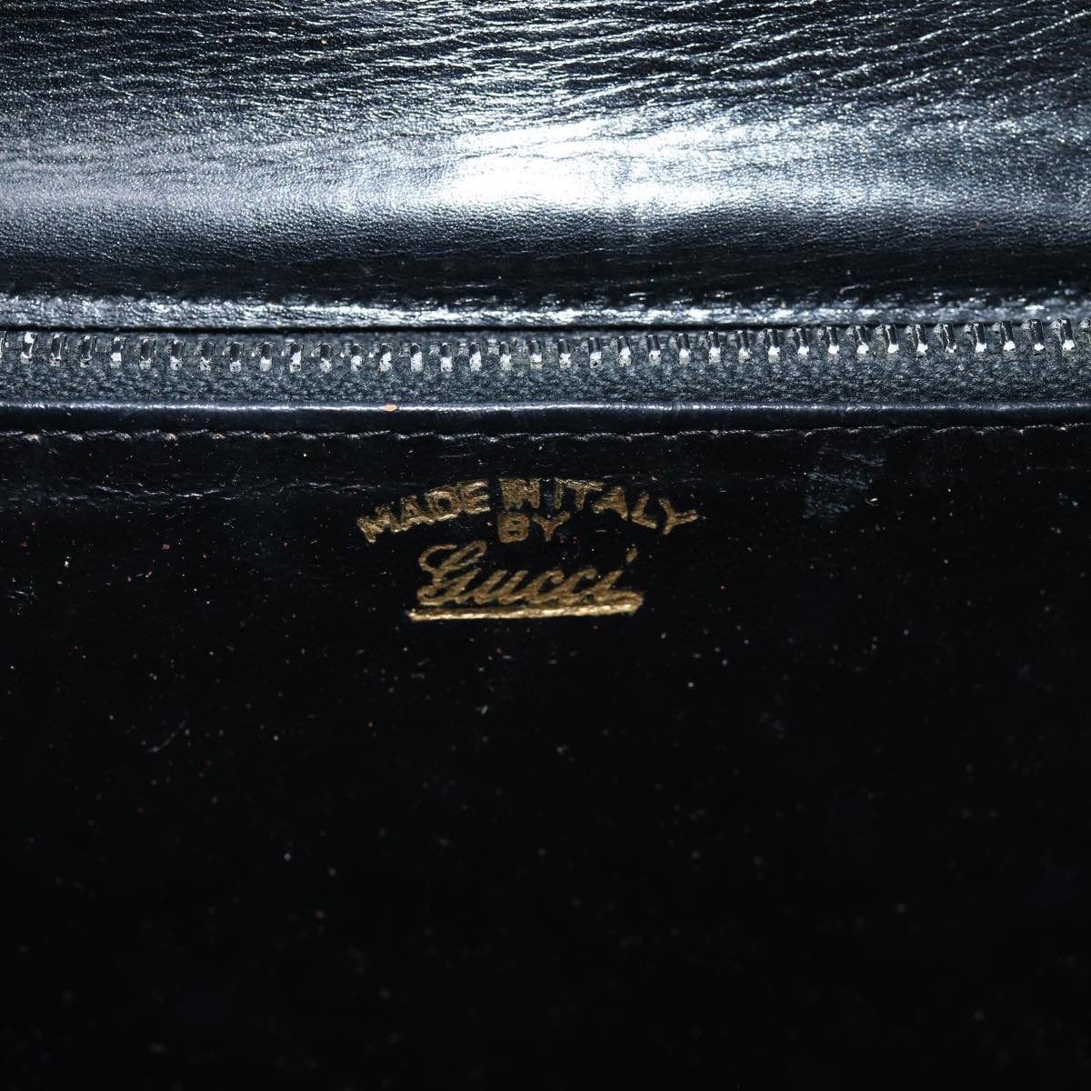 GUCCI Shoulder Bag Leather Black ep4082