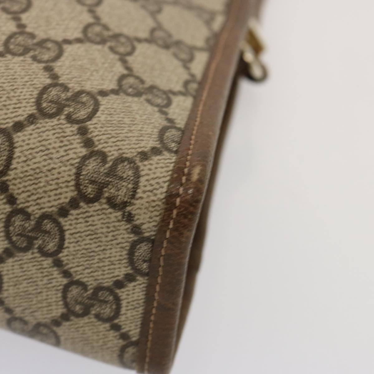 GUCCI GG Supreme Shoulder Bag PVC Beige ep4090
