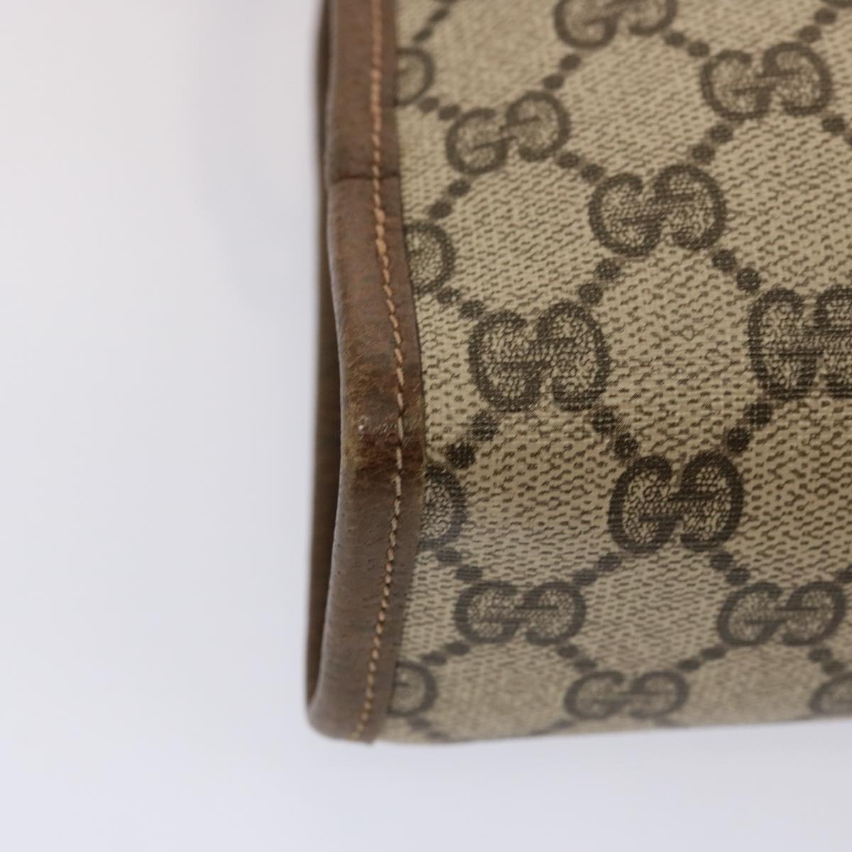 GUCCI GG Supreme Shoulder Bag PVC Beige ep4090