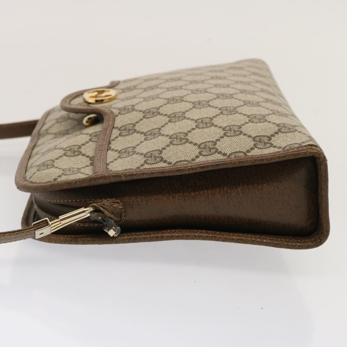GUCCI GG Supreme Shoulder Bag PVC Beige ep4090