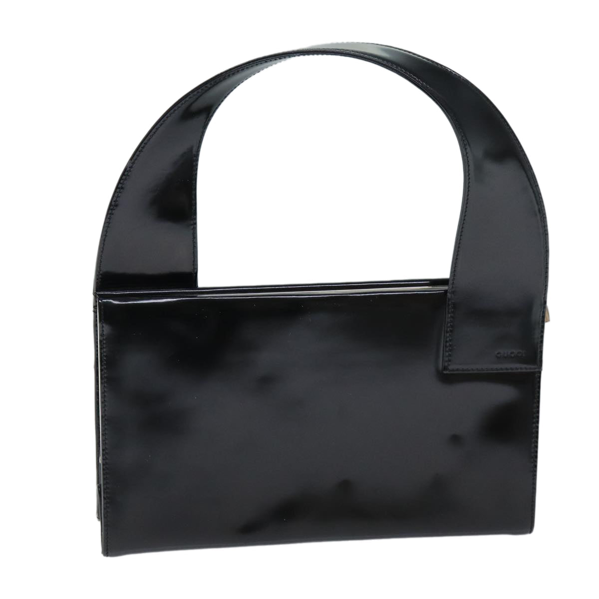 GUCCI Hand Bag Enamel Black 001 3135 ep4107