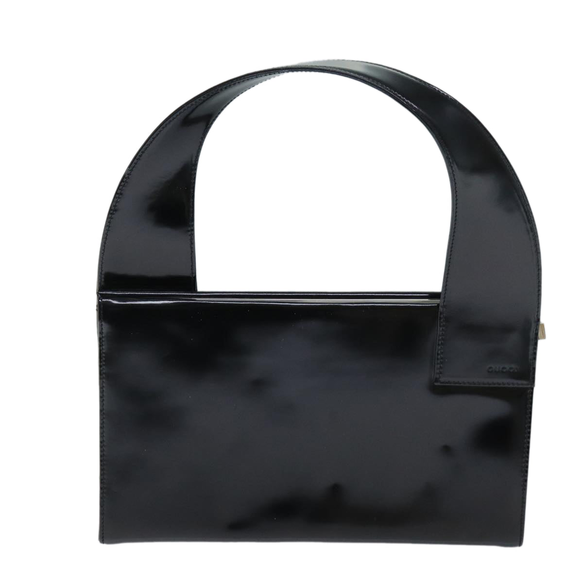 GUCCI Hand Bag Enamel Black 001 3135 ep4107