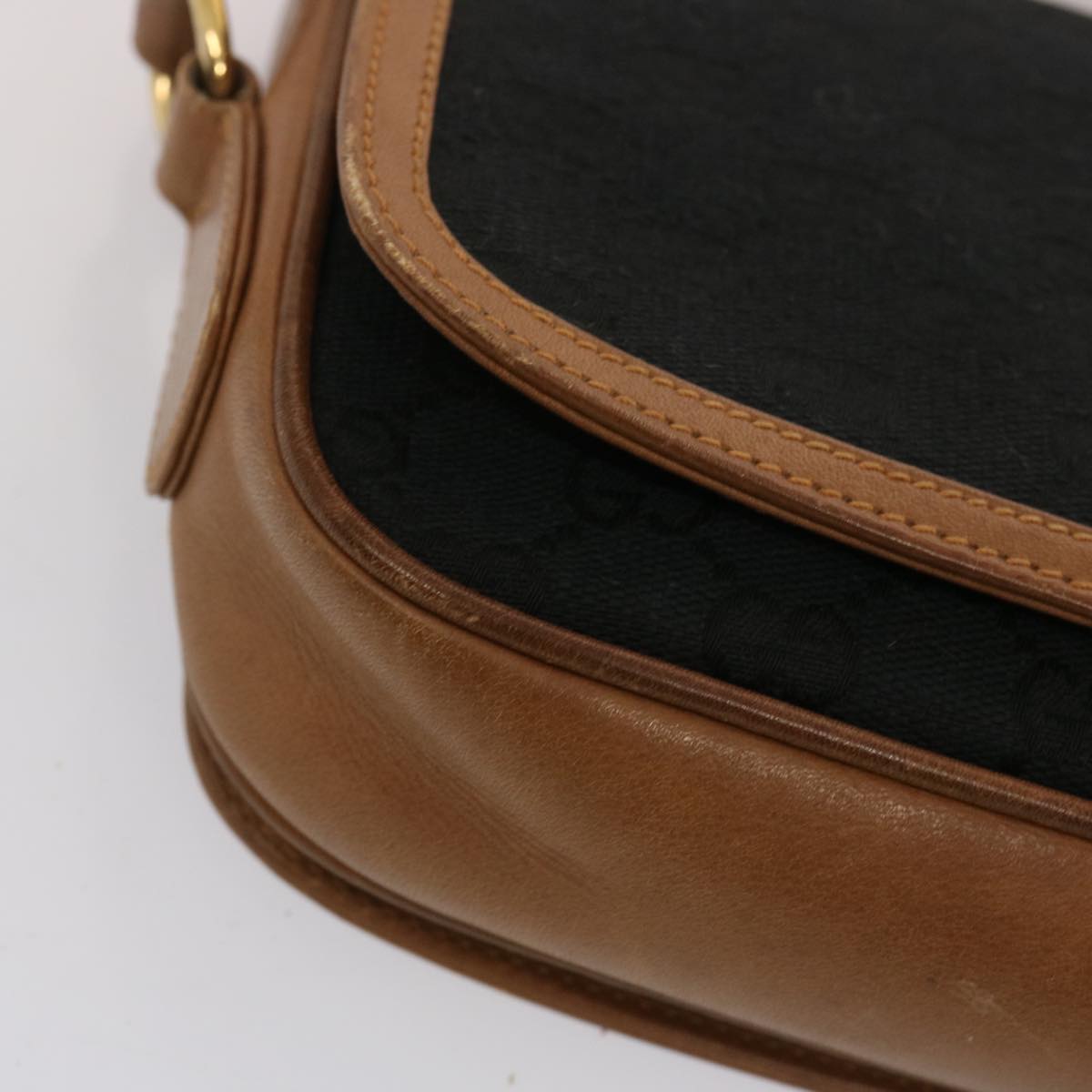 GUCCI GG Canvas Shoulder Bag Black ep4110