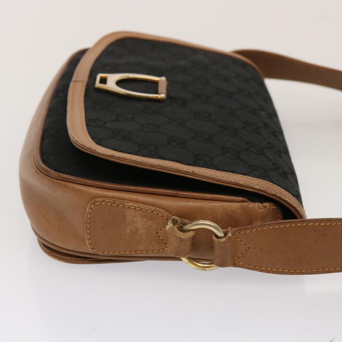 GUCCI GG Canvas Shoulder Bag Black ep4110