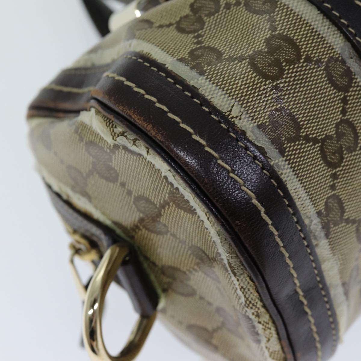 GUCCI GG Crystal Hand Bag Coated Canvas Beige 181485 ep4112