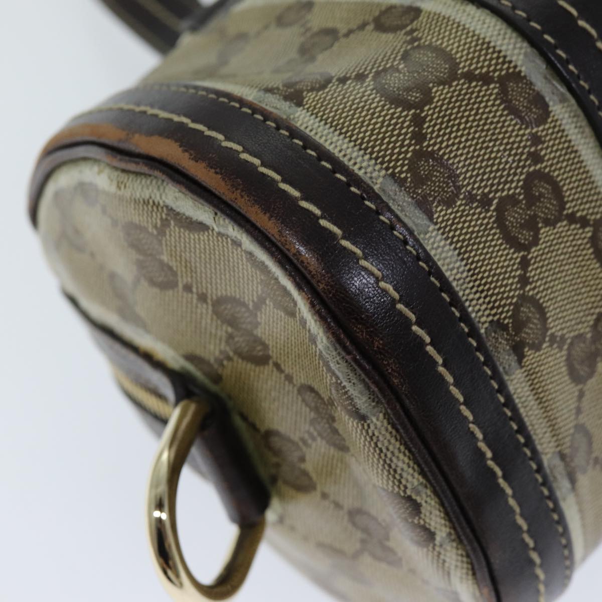 GUCCI GG Crystal Hand Bag Coated Canvas Beige 181485 ep4112