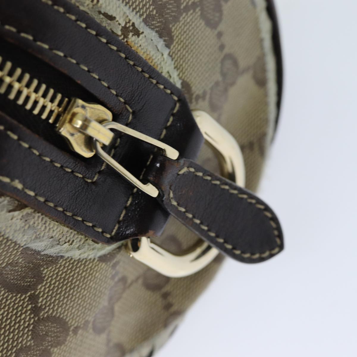 GUCCI GG Crystal Hand Bag Coated Canvas Beige 181485 ep4112