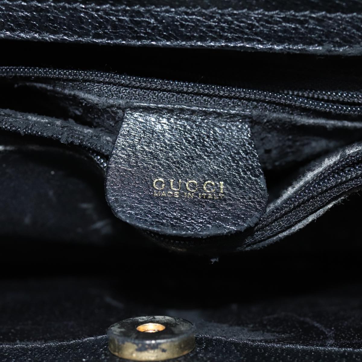 GUCCI Bamboo Hand Bag Leather Black 002 1095 0260 ep4125