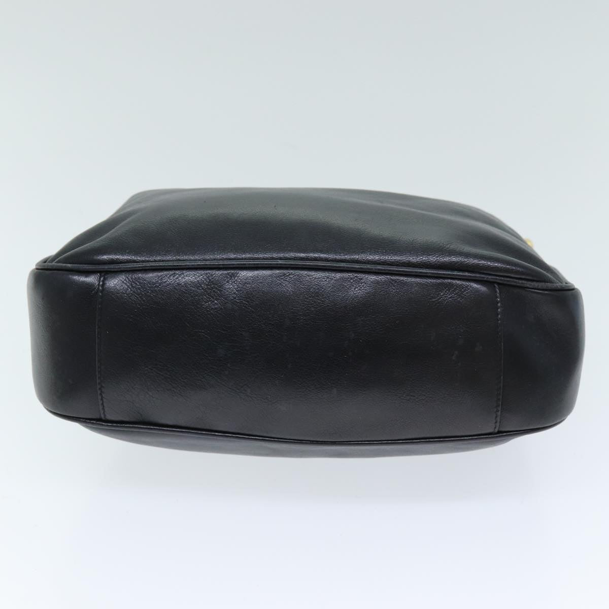 GUCCI Bamboo Hand Bag Leather 2way Black 001 1638 2615 ep4131