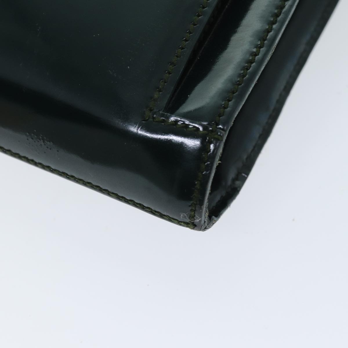 GUCCI Bamboo Hand Bag Enamel Green 015 1521 3675 ep4132