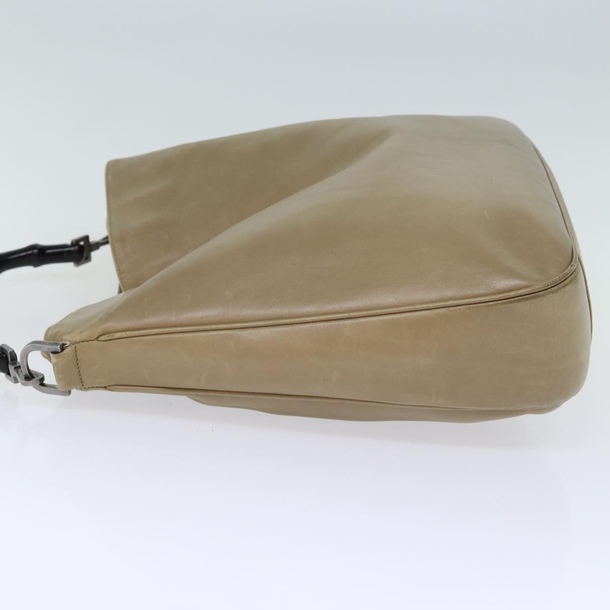 GUCCI Bamboo Hand Bag Leather Beige ep4133