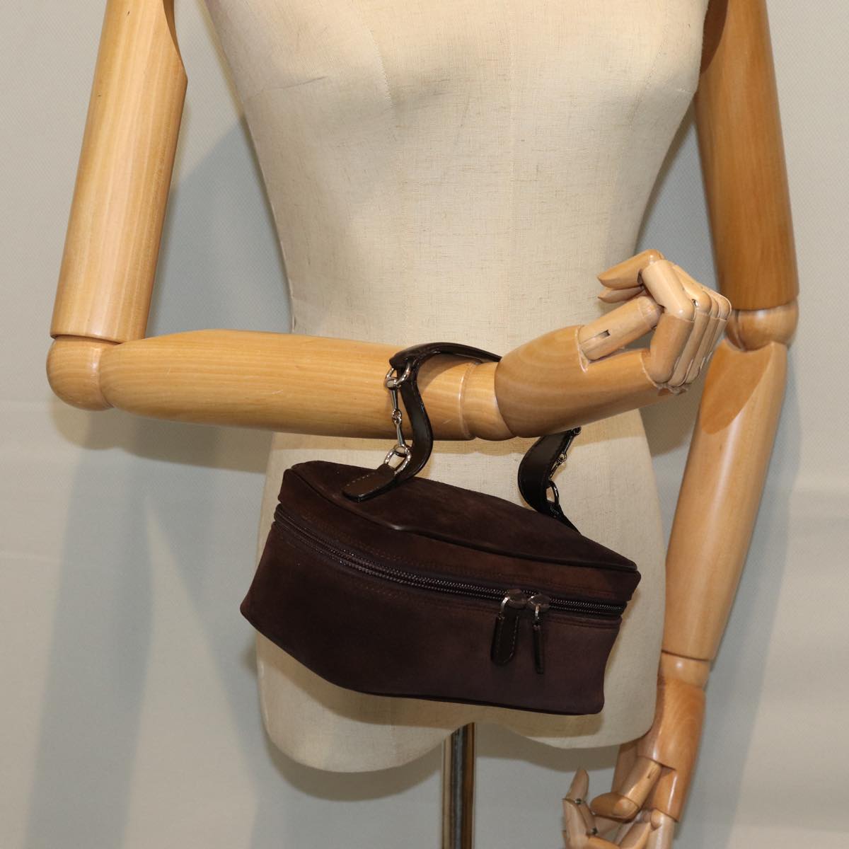 GUCCI Vanity Pouch Suede Brown 032 1705 0141 ep4143