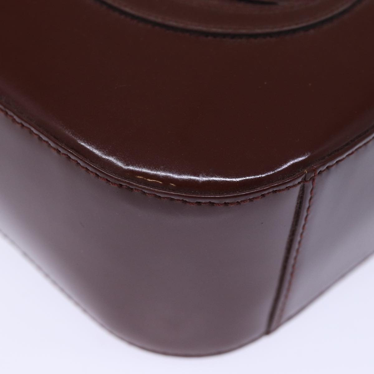 GUCCI Hand Bag Enamel Brown 007 2046 0249 ep4150