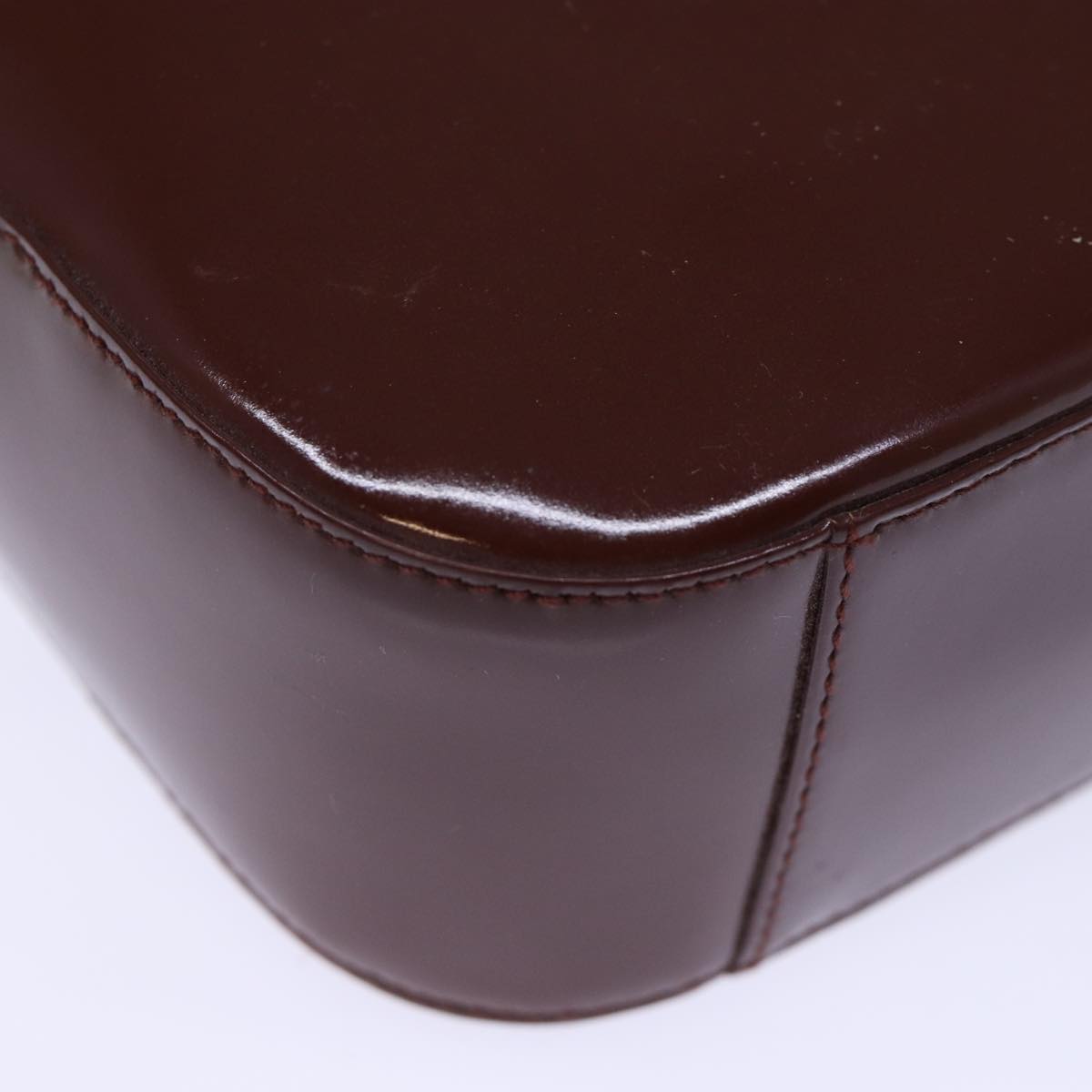 GUCCI Hand Bag Enamel Brown 007 2046 0249 ep4150