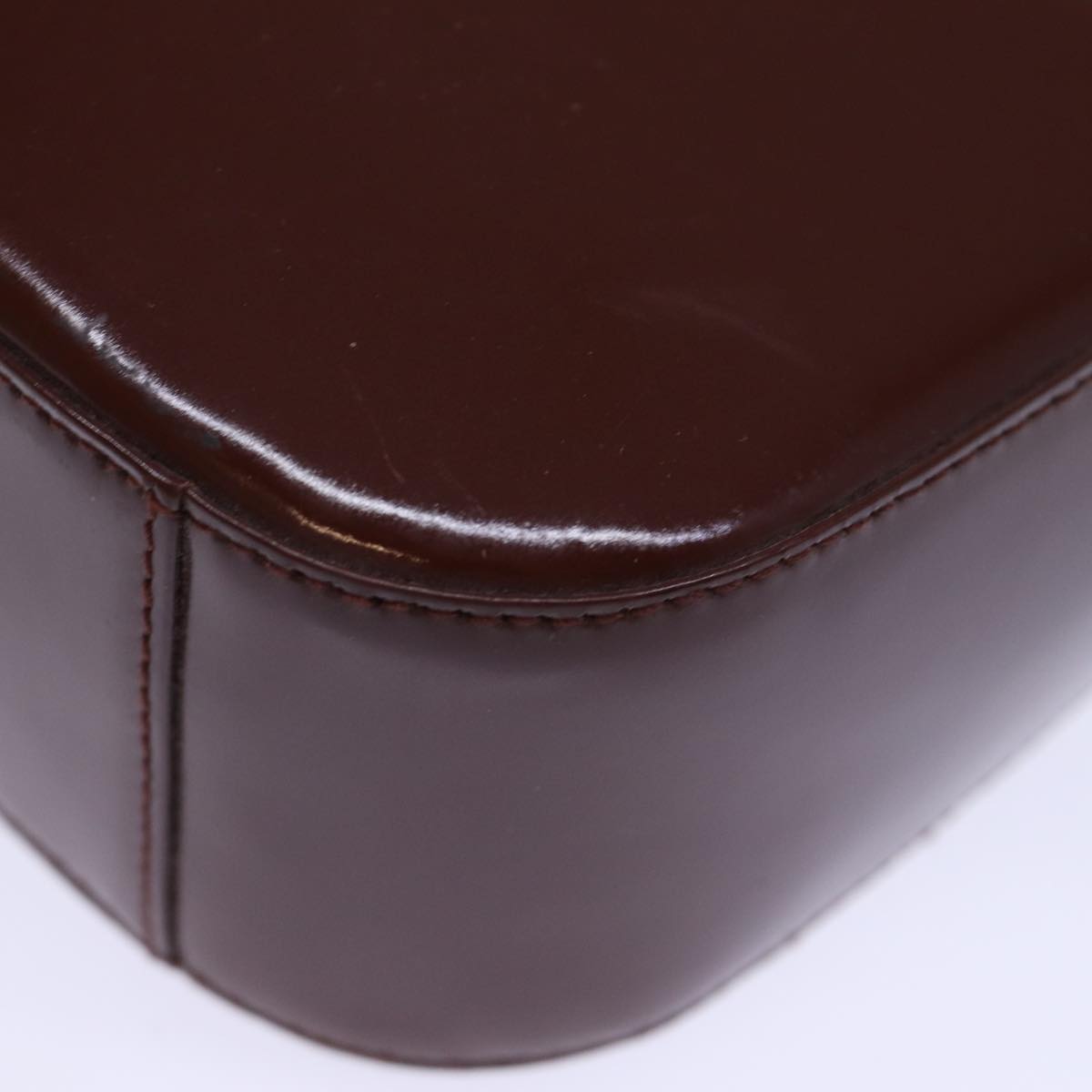 GUCCI Hand Bag Enamel Brown 007 2046 0249 ep4150