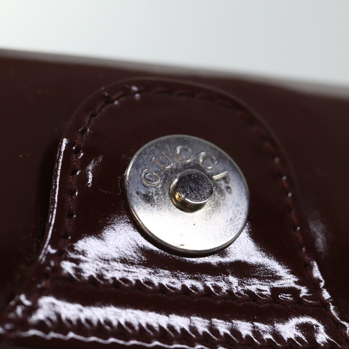 GUCCI Hand Bag Enamel Brown 007 2046 0249 ep4150