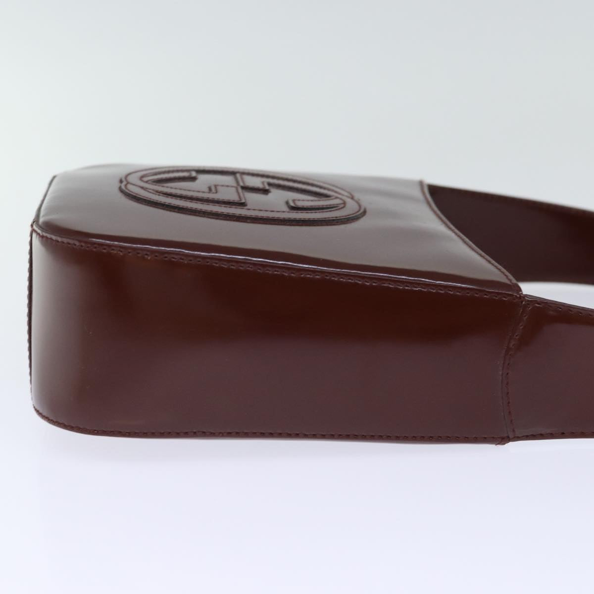 GUCCI Hand Bag Enamel Brown 007 2046 0249 ep4150