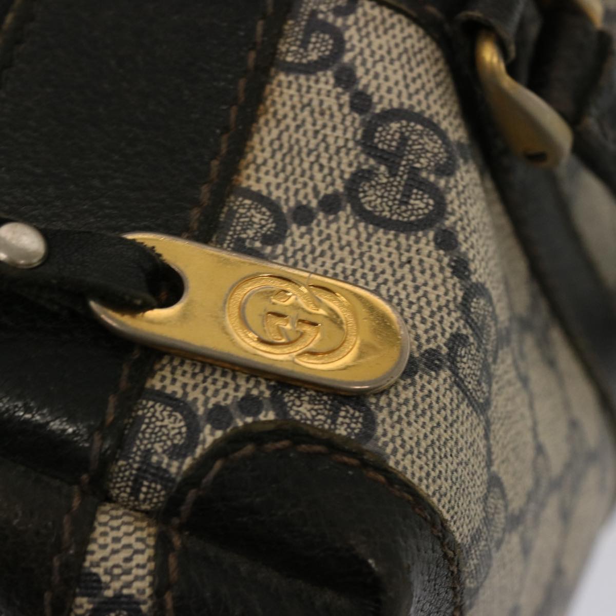 GUCCI GG Supreme Boston Bag PVC Navy ep4157